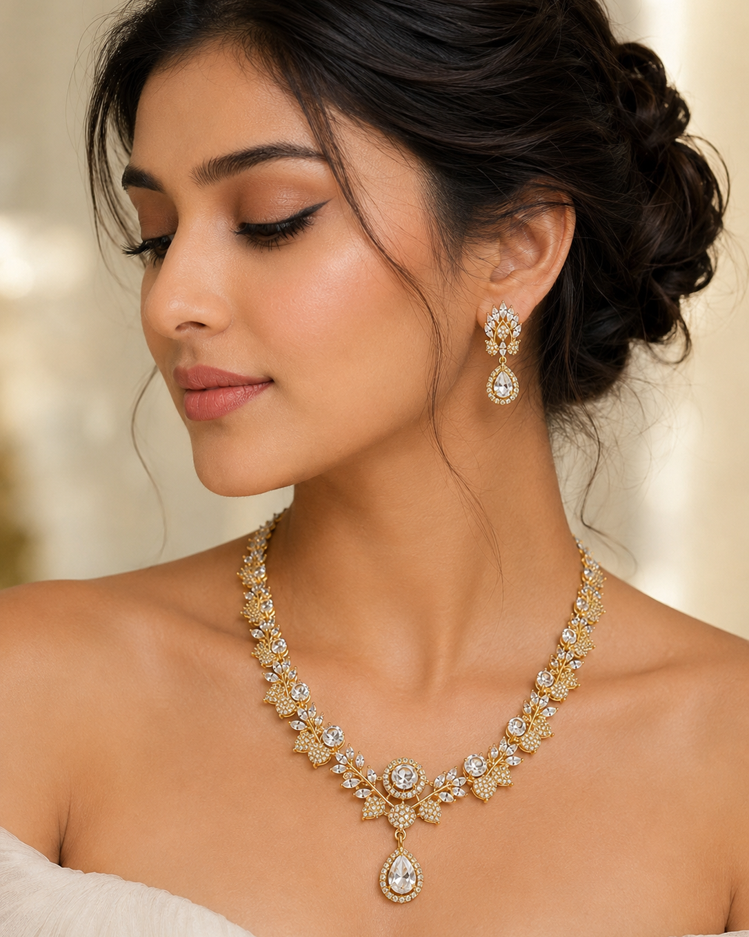 Aurikala Luna Bloom necklace Set