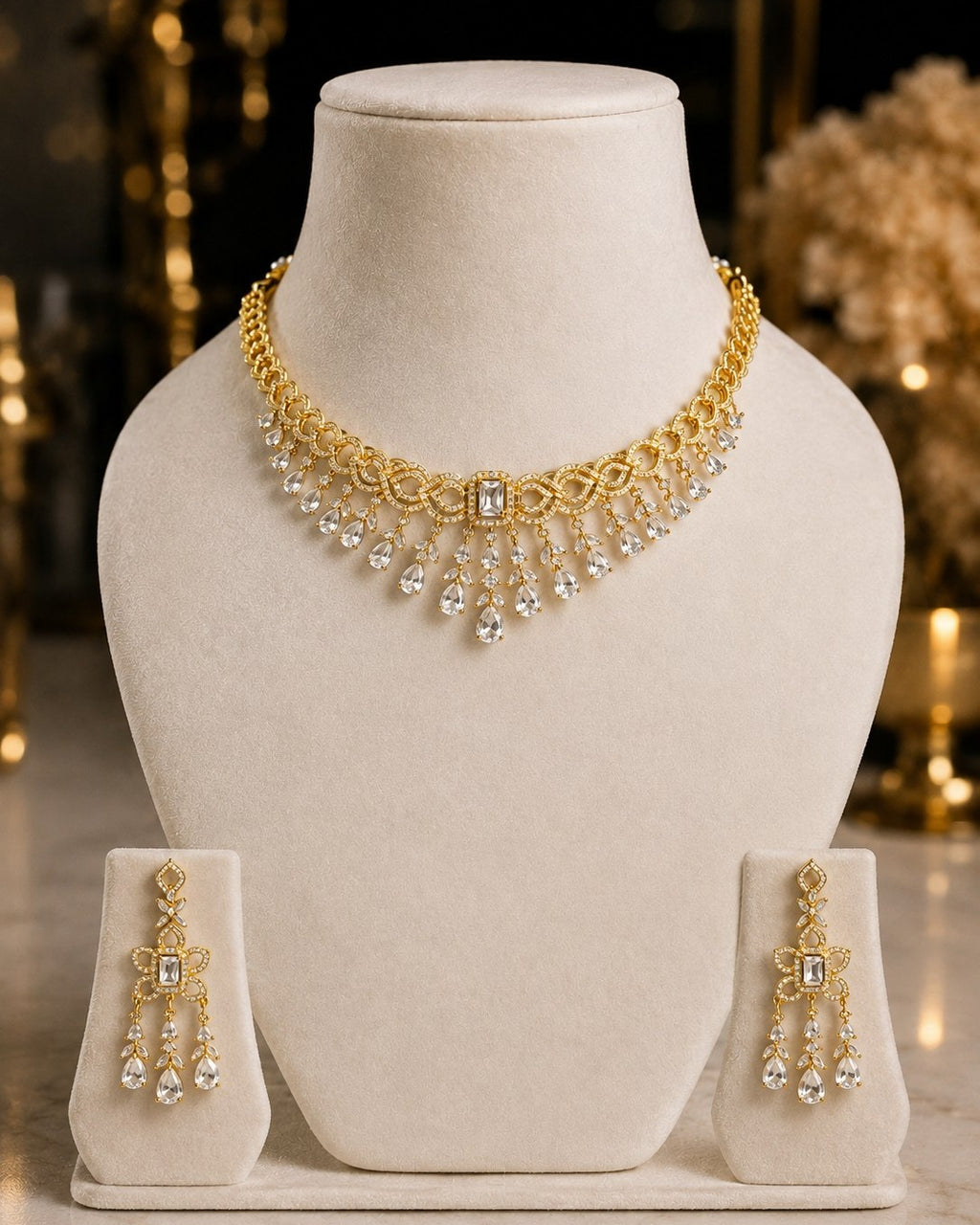 Aurikala Celestia Teardrop Necklace Set