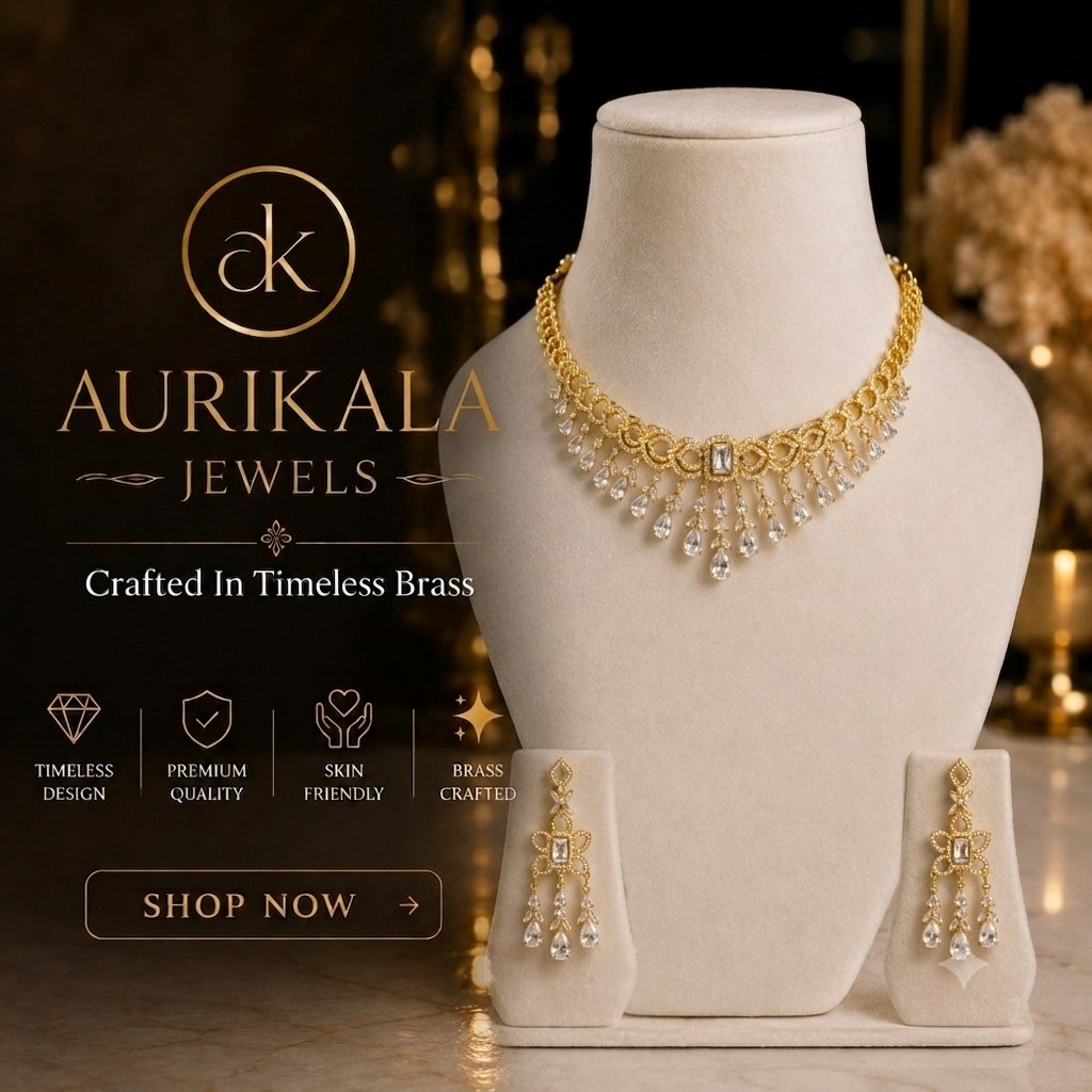Aurikala Celestia Teardrop Necklace Set