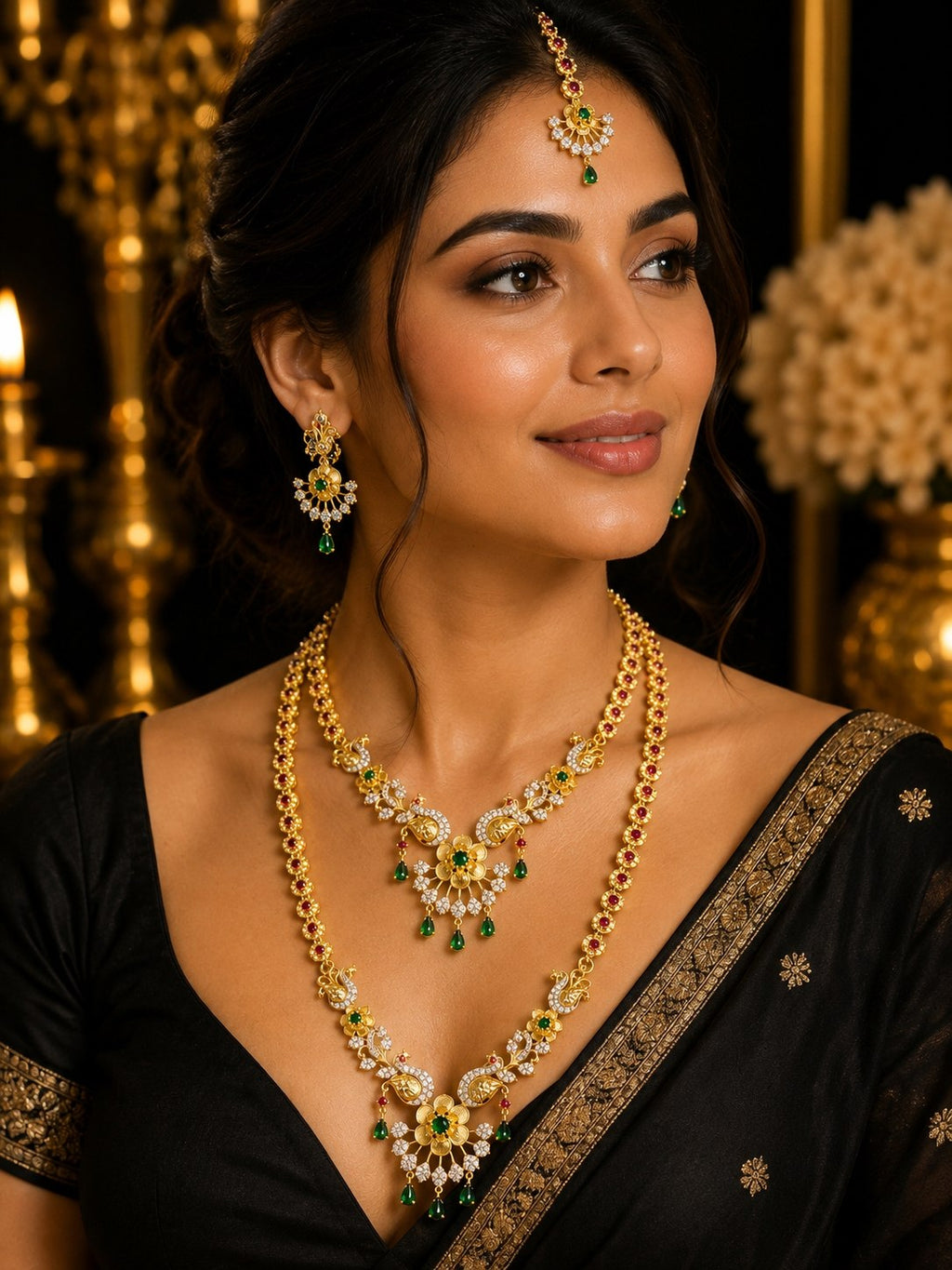 Aurikala Rajsi Mayura Necklace Set