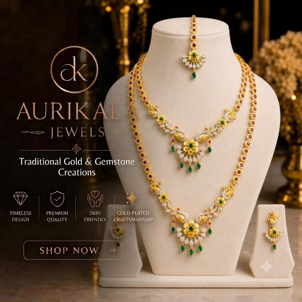 Aurikala Rajsi Mayura Necklace Set