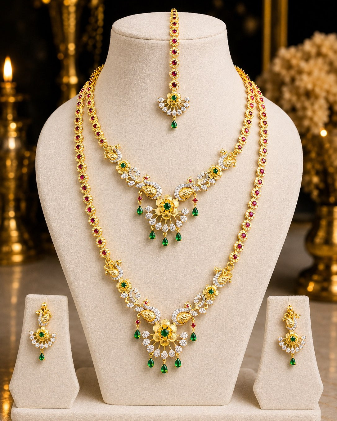 Aurikala Rajsi Mayura Necklace Set